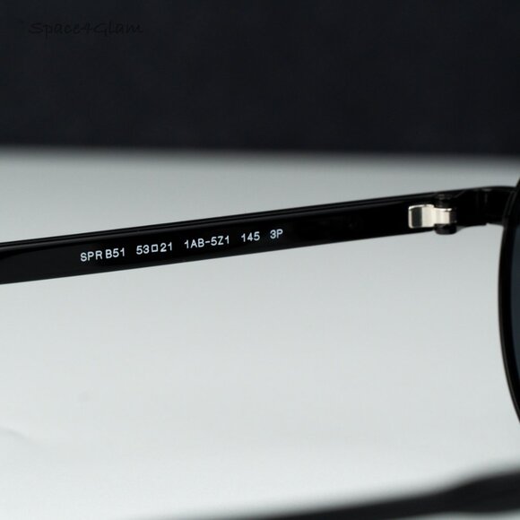 Prada Men Sunglasses Black Polarized Round PRB51S 1AB5Z1 NEW AUTHENTIC - Picture 6 of 11